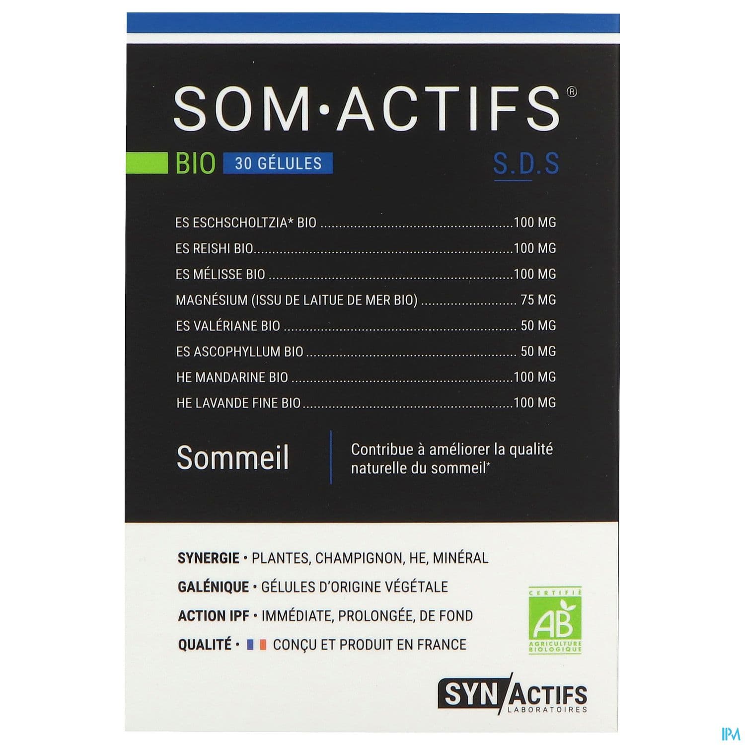 Synactifs Som Actifs Bio Gelule 30
