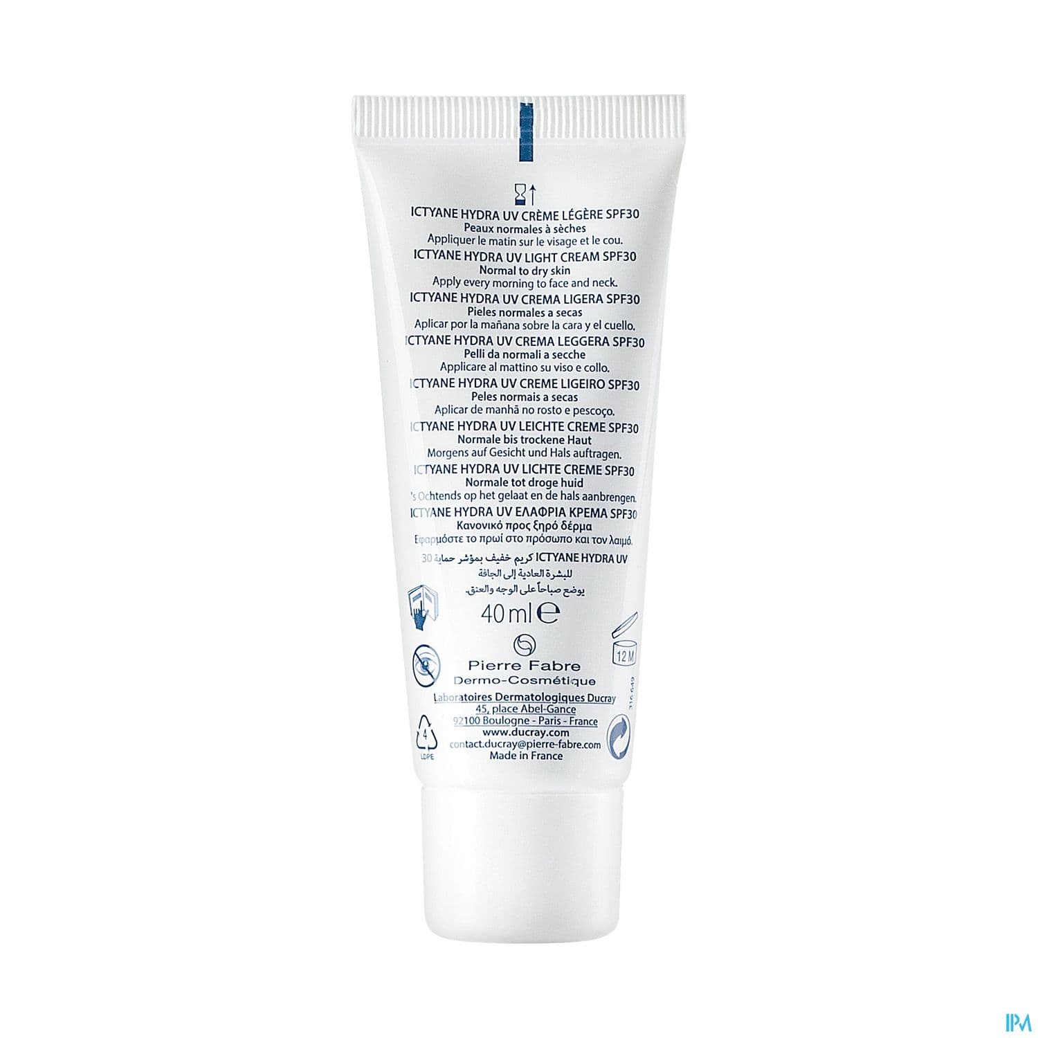 Ducray Ictyane Hydra Uv Creme Legere 40ml