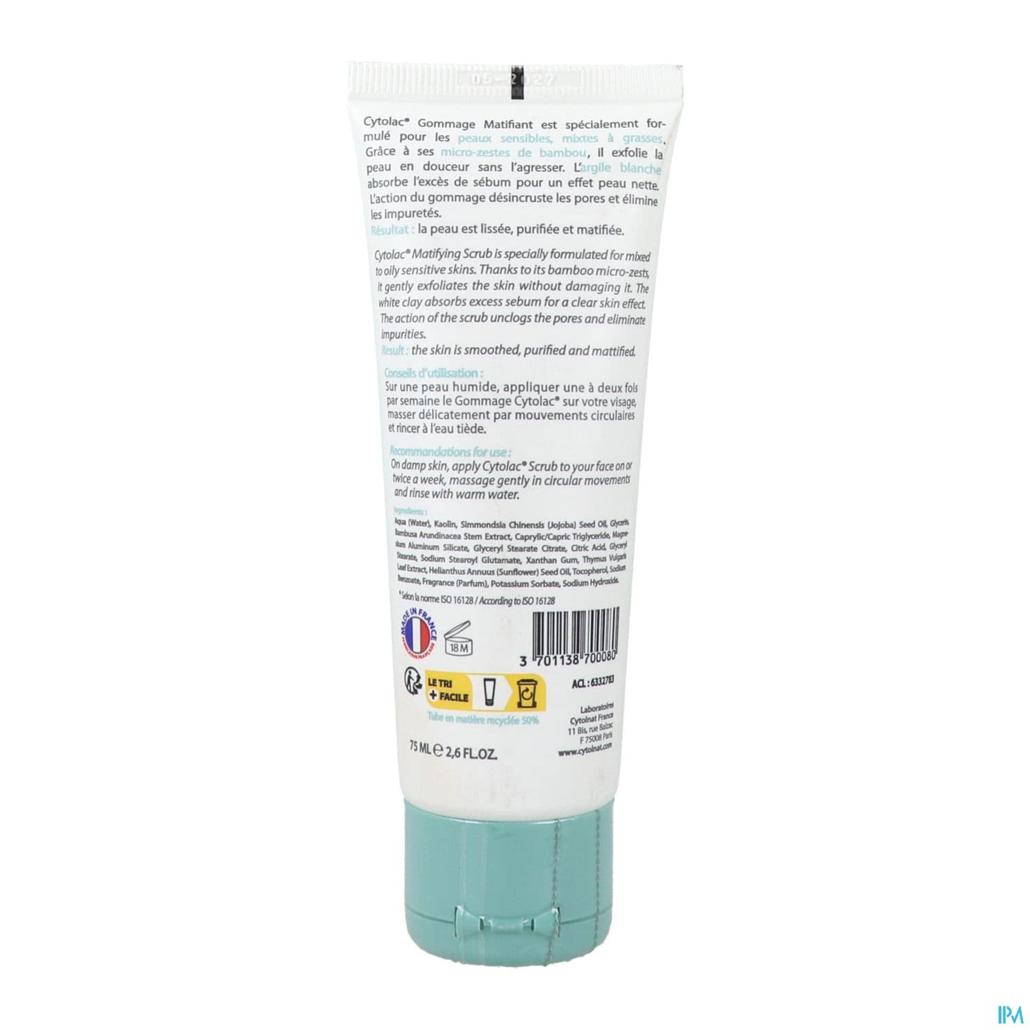 CYTOLAC GOM MATIFIANT 75ML