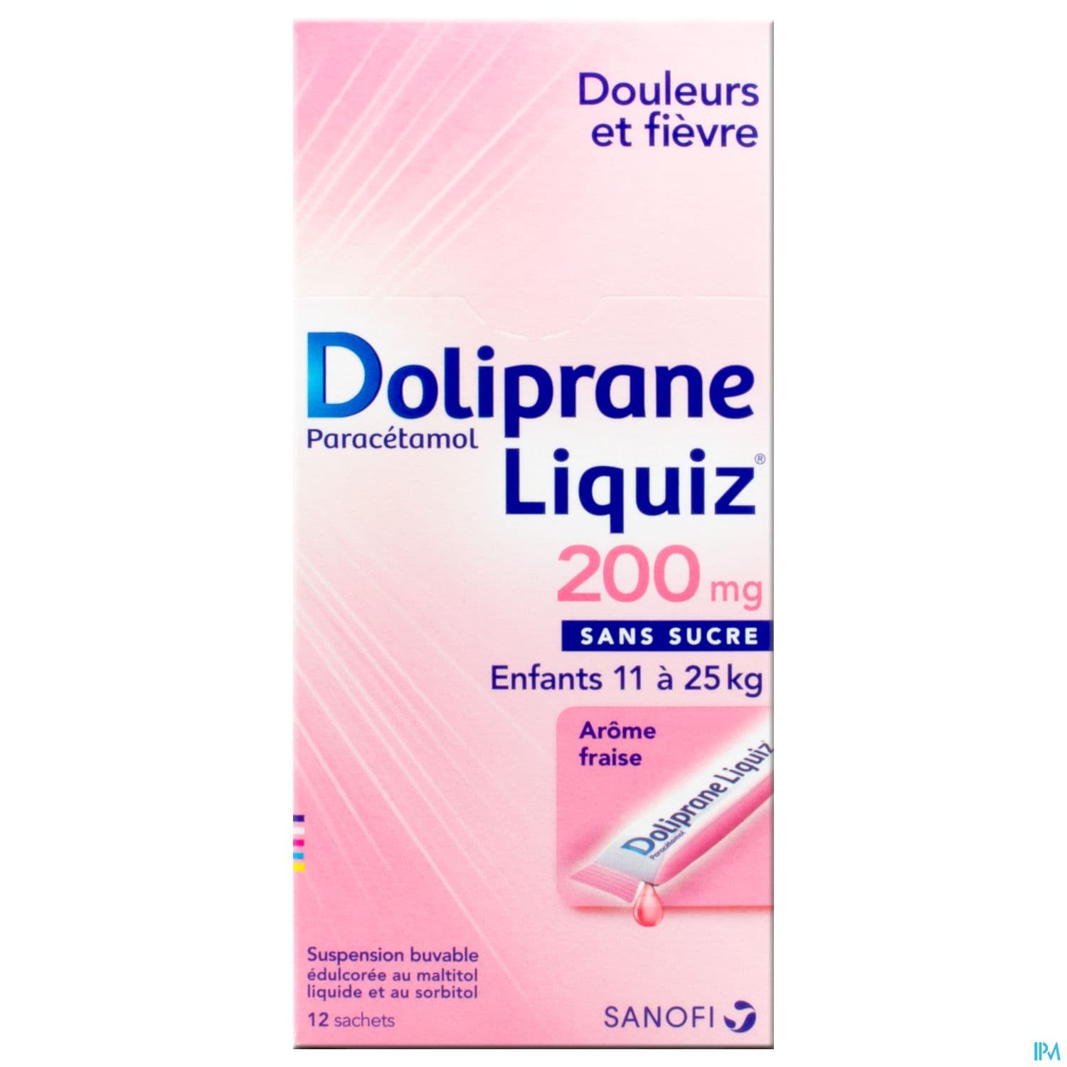 DOLIPRANELIQUIZ 200MG SACHET S/S12