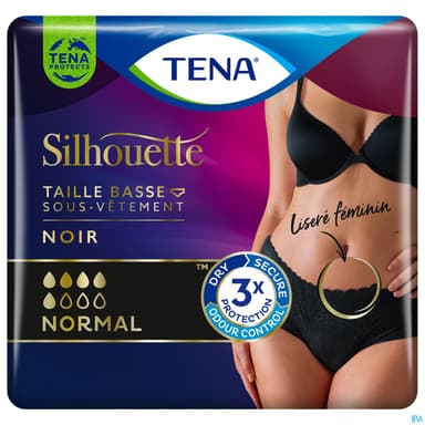 TENA SILHOUETTE PLUS TB M NOIR X12