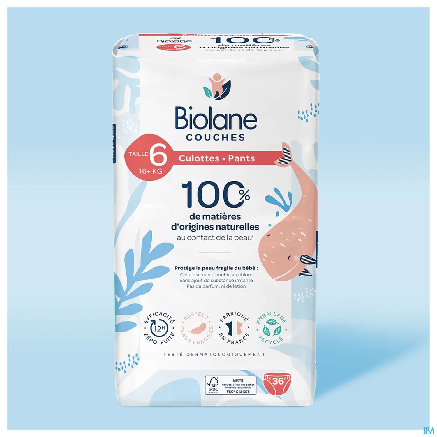 BIOLANE COUCHE CULOTTE ECO T6 X36