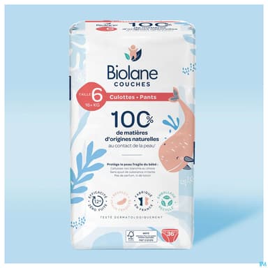 BIOLANE COUCHE CULOTTE ECO T6 X36