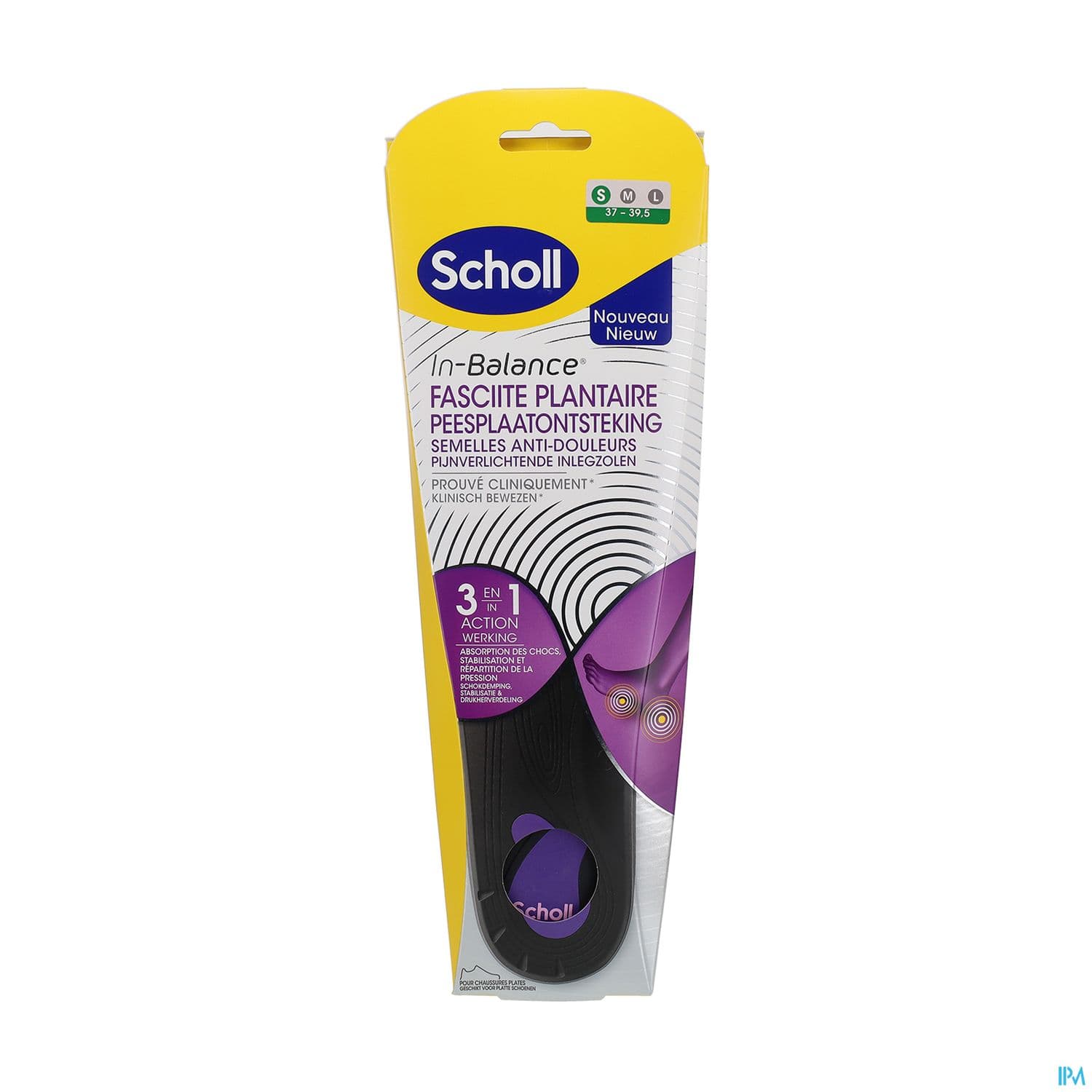 Scholl Semelle In Balance Anti Douleur Fasciite Plantaire Taille 1