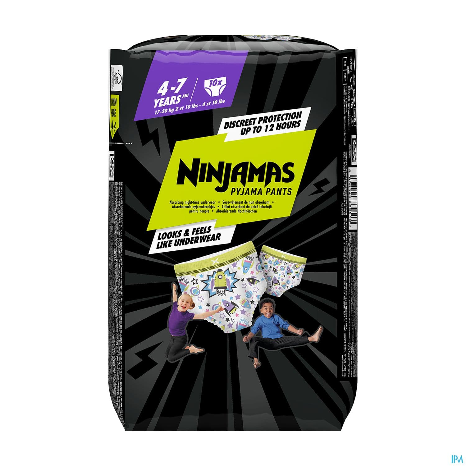 PAMPERS PANTS NINJAMAS VERT T7 X10