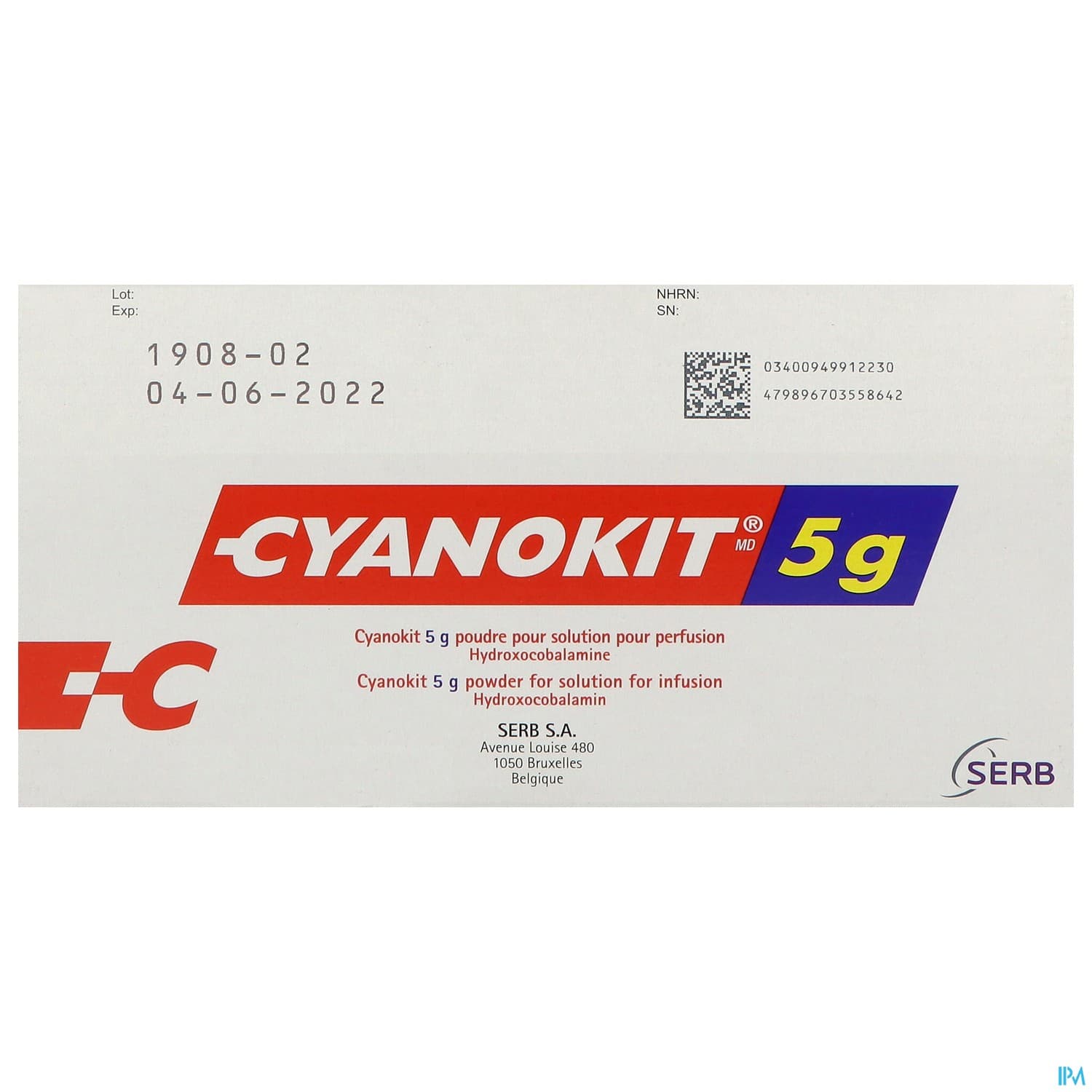 Cyanokit 5g Poudre Pour Solut Pour Perfusion 1 + Nec