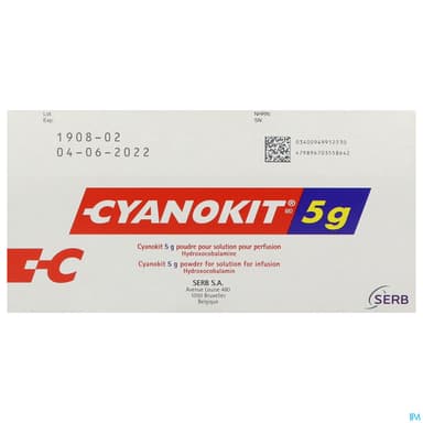 Cyanokit 5g Poudre Pour Solut Pour Perfusion 1 + Nec