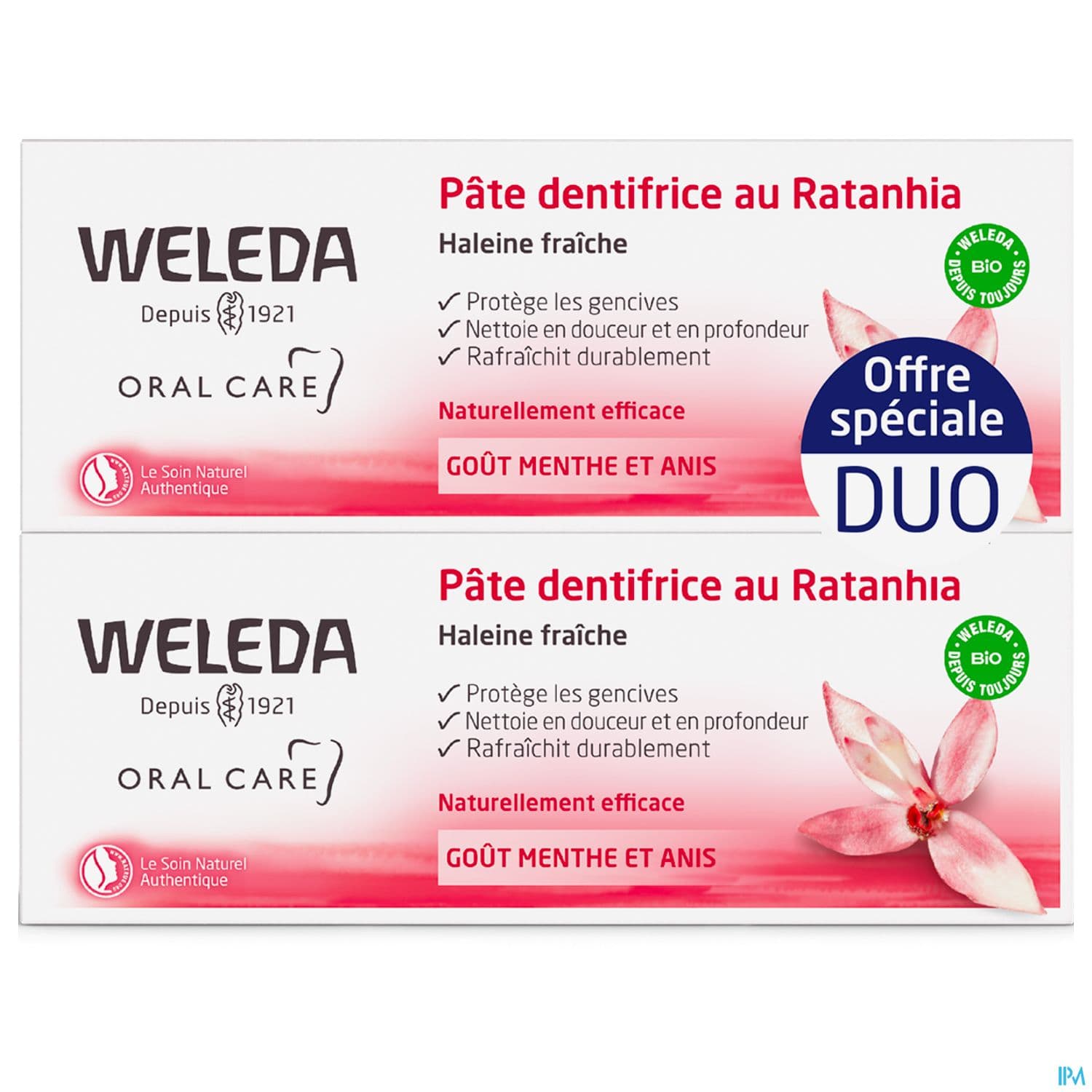 WELEDA PATE DENT RATANHIA 75ML X2