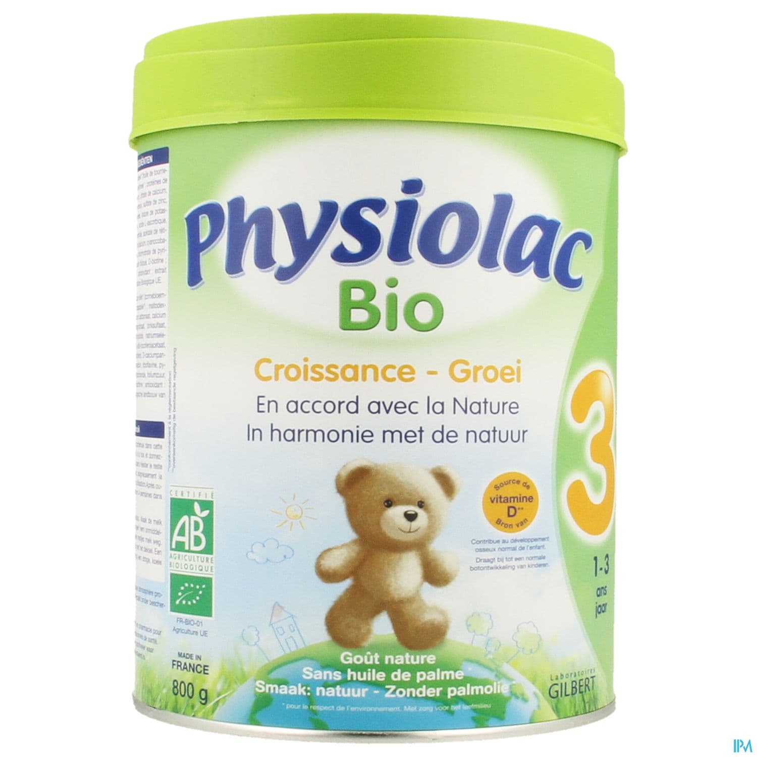 PHYSIOLAC LAIT BIO3 PDR 800G