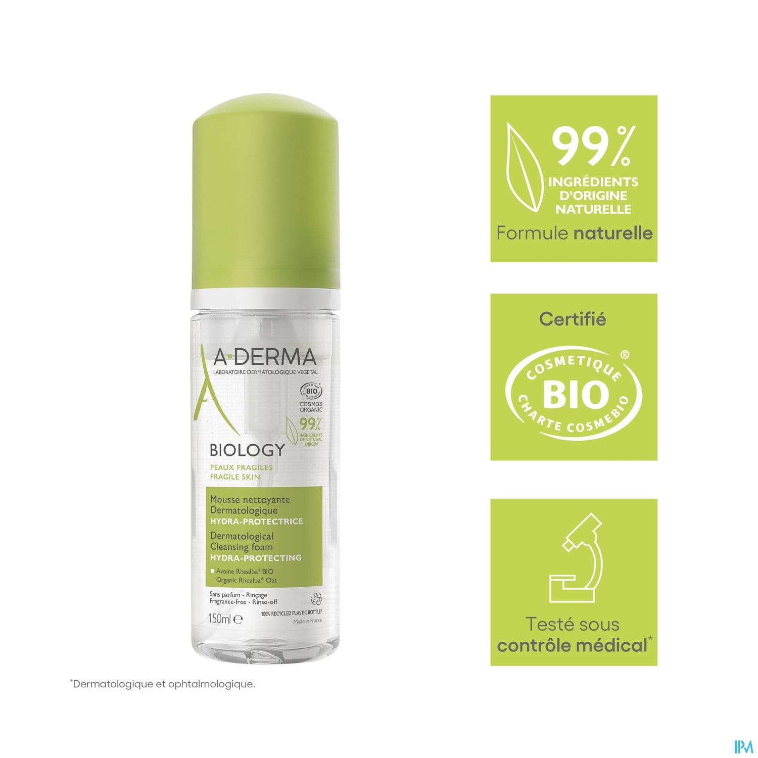 A-DERMA MOUSS NETT HYDR PROT 150ML