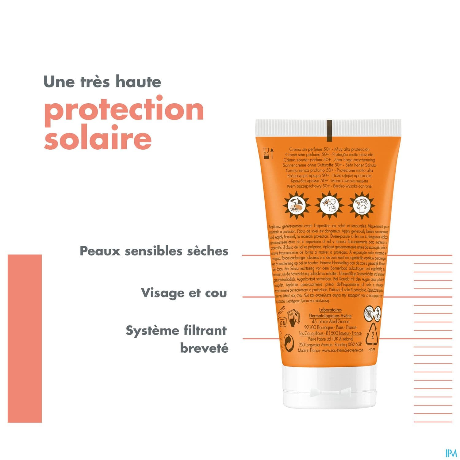 AVENE SOL SPF50+ CREME S/PARF 50ML
