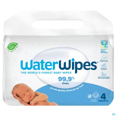 Waterwipes Lingette Bebe 60 X4
