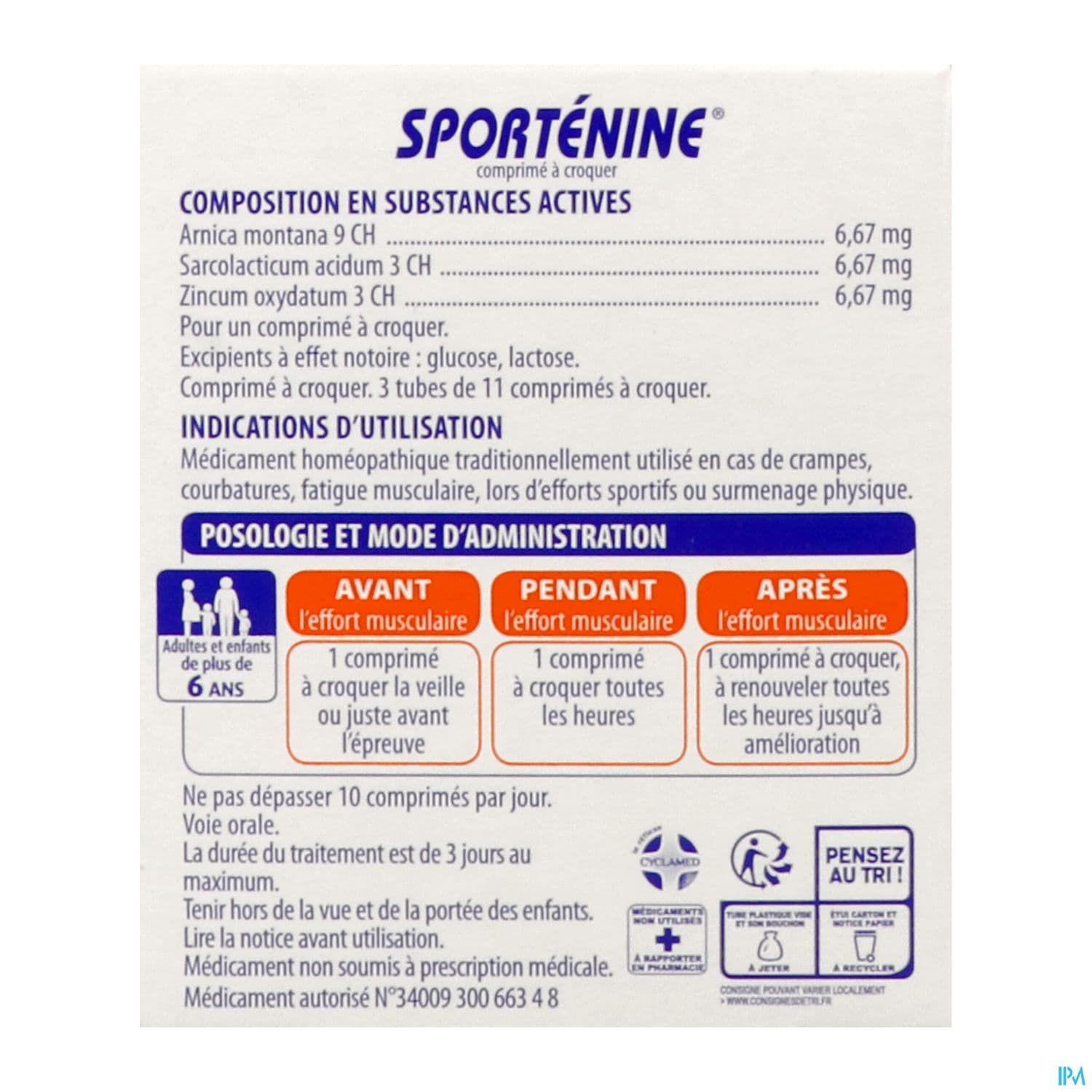 SPORTENINE CPR CROQ 33