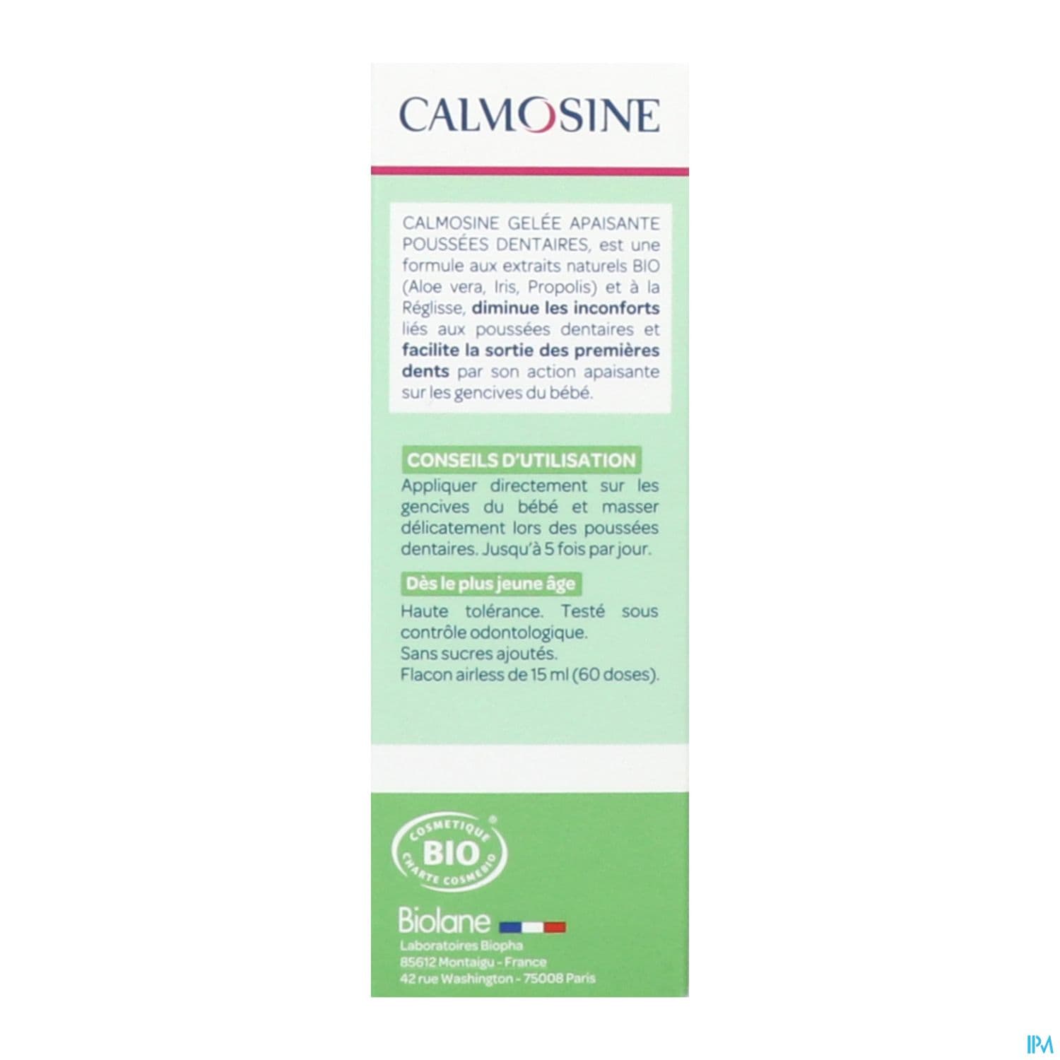 CALMOSINE GEL POUSSEE DENTAIRE15ML