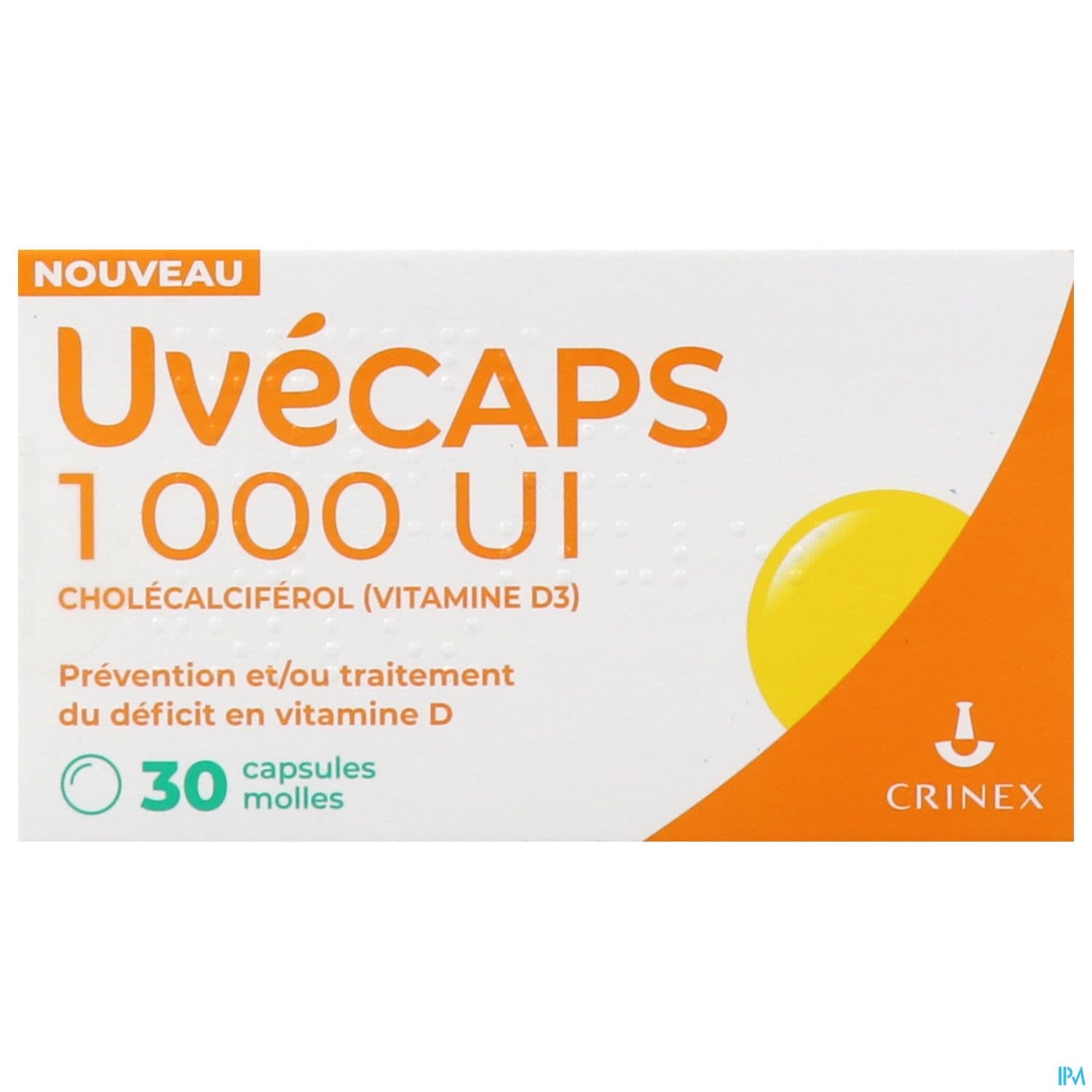 UVECAPS 1 000UI CAPSULE MOLLE 30