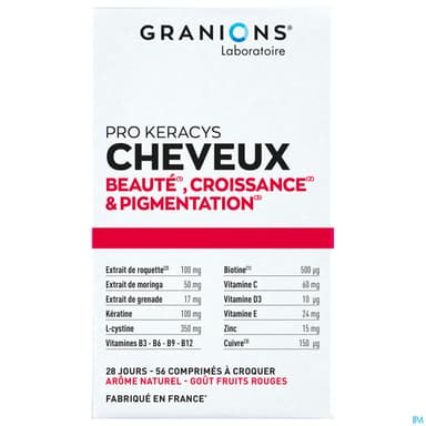 Granions Pro Keracys Cheveux Comprime A Croquer Beaute Vitalite 56