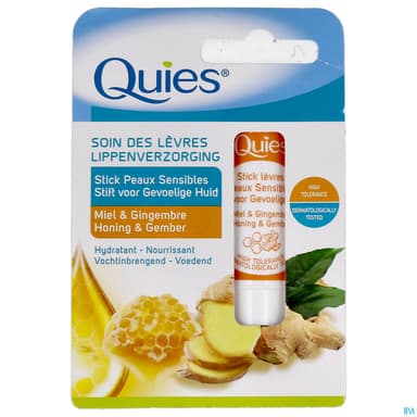 Quies Stick Levres Peau Sensible Miel&gingembre