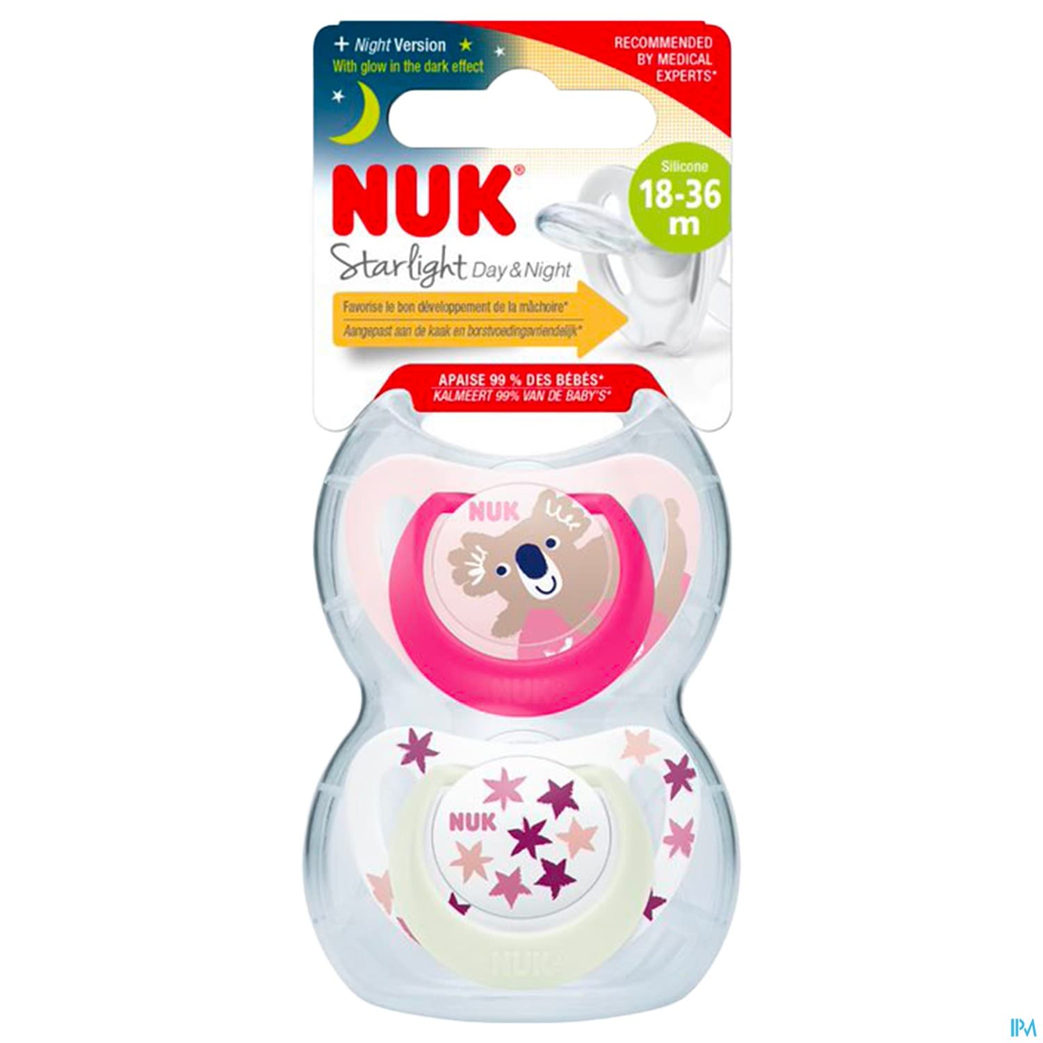 SUCET NUK 18-36M STARLIGH FILLE X2