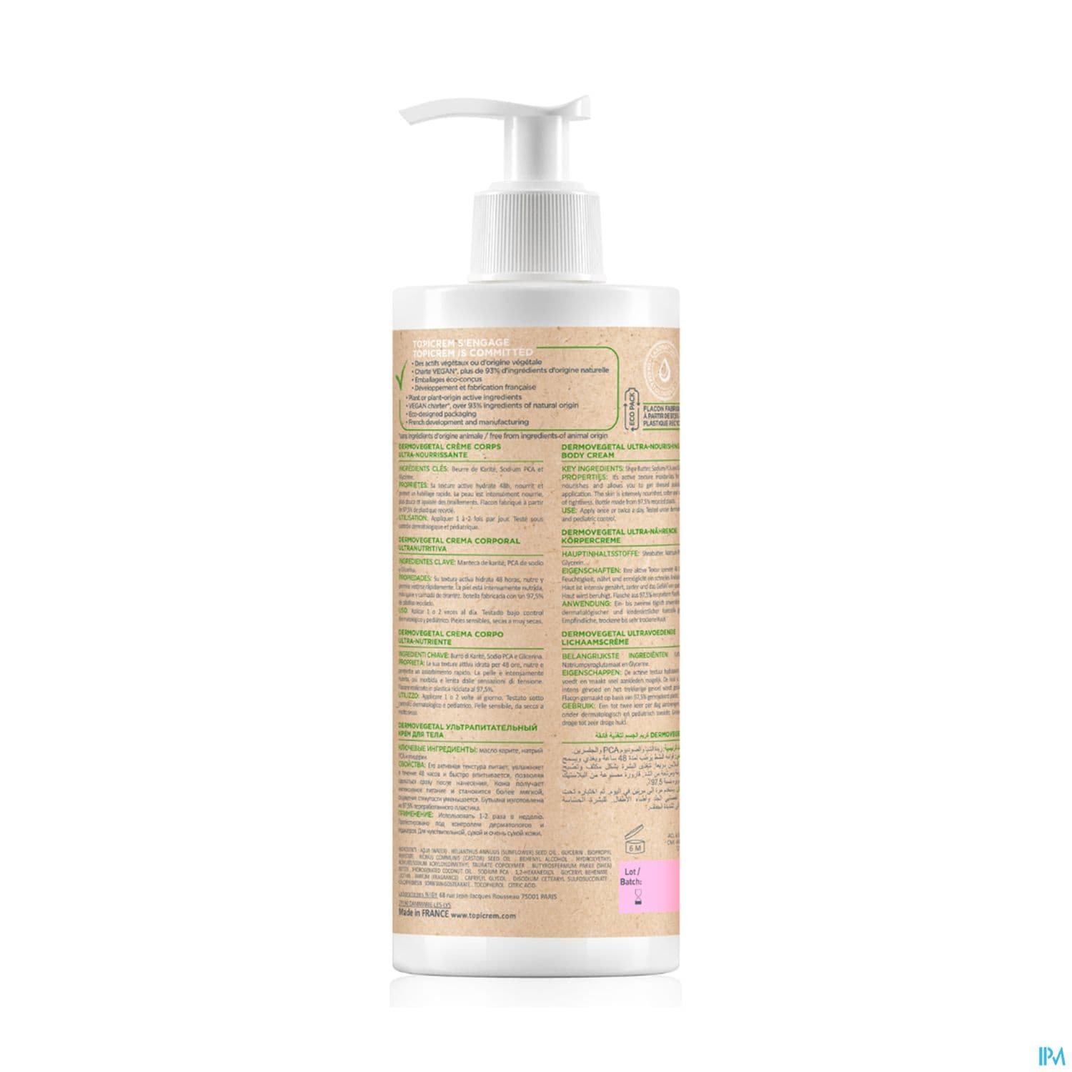 TOPICREM DERMO VEGET CR CORP 390ML