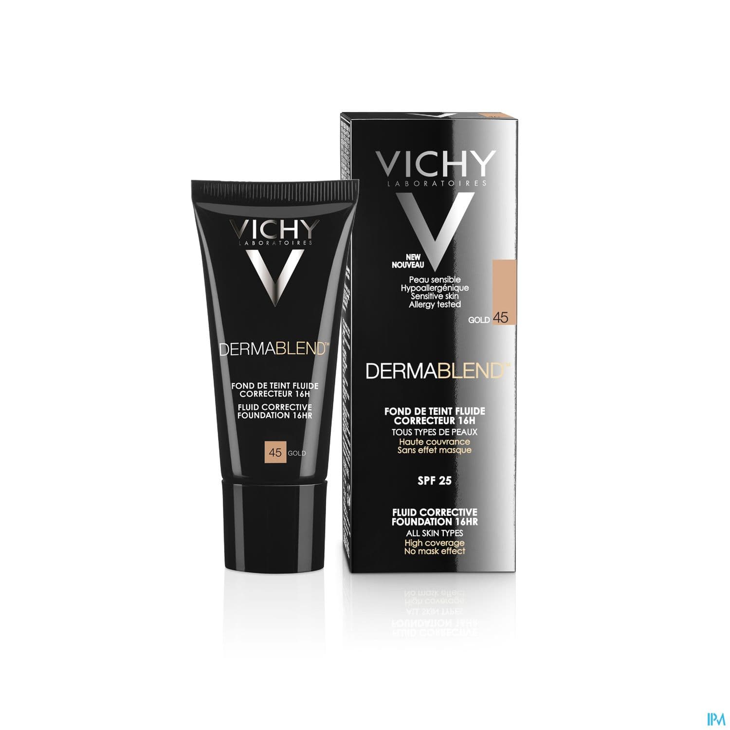Vichy Dermablend Fluide Fond De Teint Correcteur 45 Gold 30ml