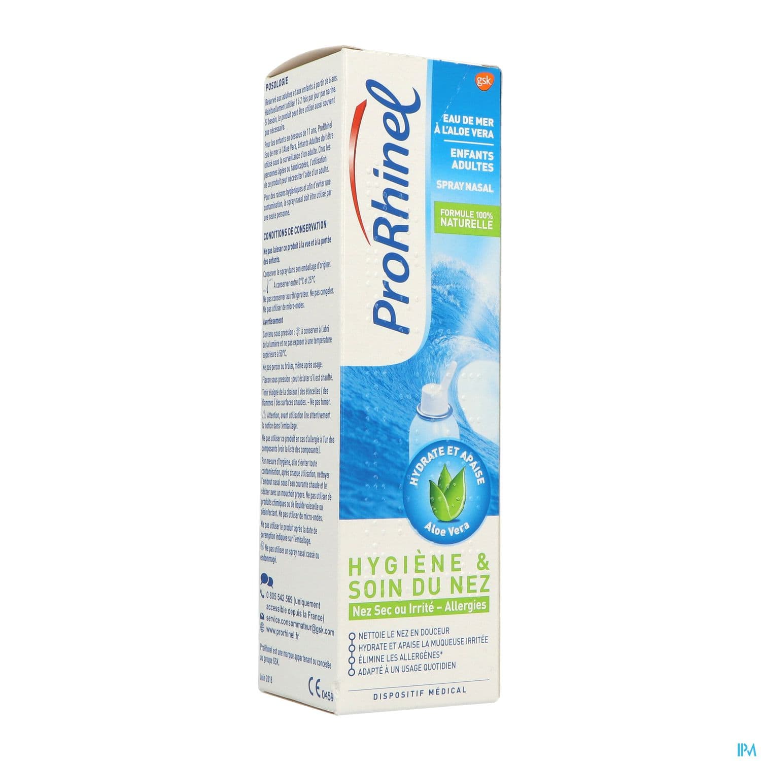 Prorhinel Eau De Mer A l'aloe Vera Enfant Adulte 100ml