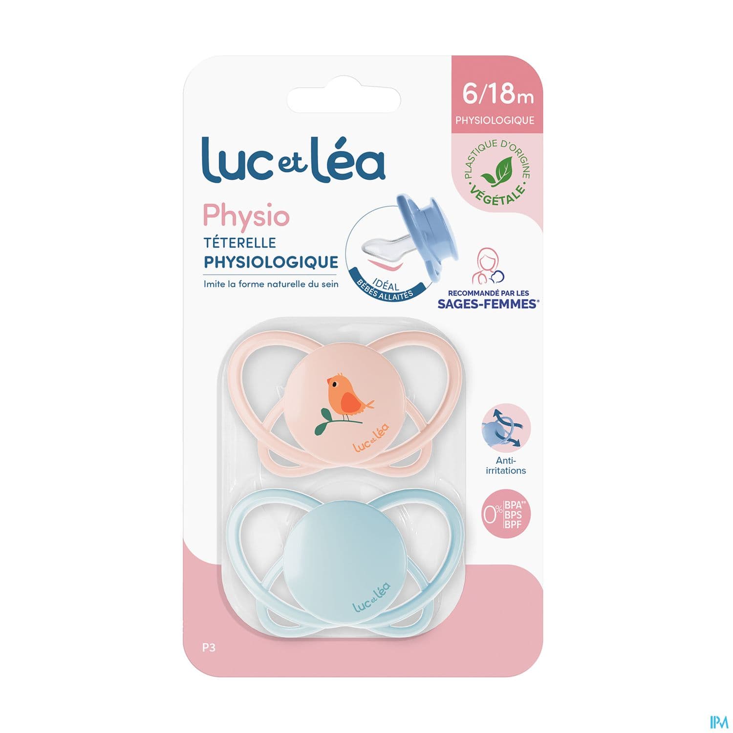Luc Et Lea Sucette Physiologique 6/18m P3 X2