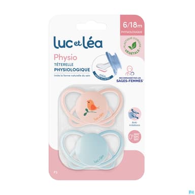 Luc Et Lea Sucette Physiologique 6/18m P3 X2