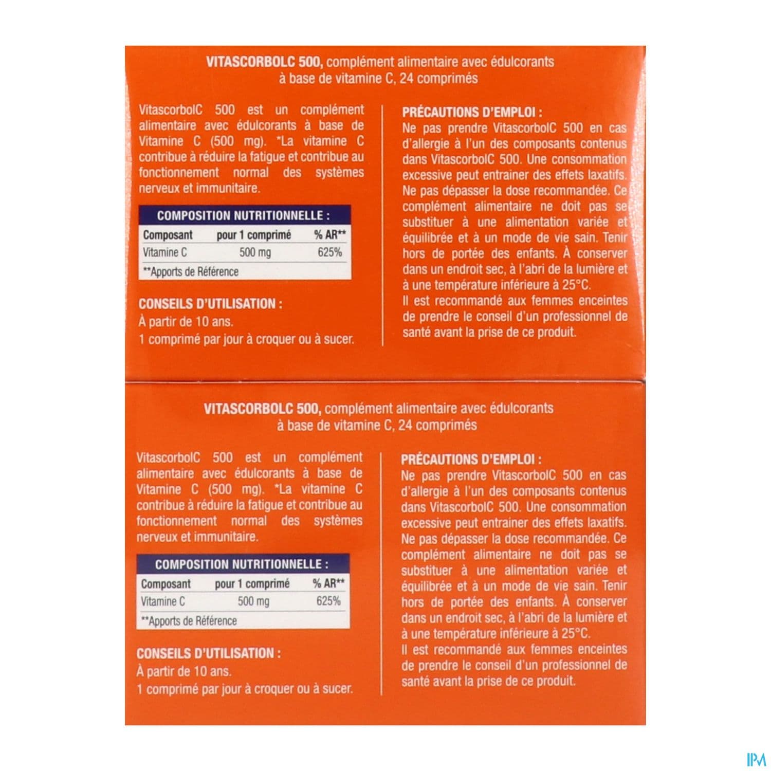 Cooper Vitascorbol Vitamine C500 Comprime A Croquer 24 X2