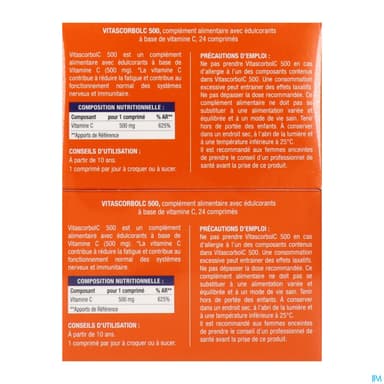 Cooper Vitascorbol Vitamine C500 Comprime A Croquer 24 X2