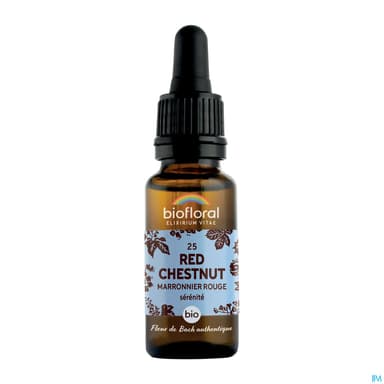 Biofloral 25 Red Chestnut Marronier Rouge Compte Gouttes Bio Demeter 20ml
