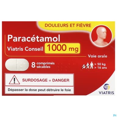 Paracetamol Mylan Conseil 1g Comprime 8