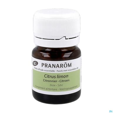 Pranarom Perles Huile Essentielle Citronnier Zeste Bio Capsule 60