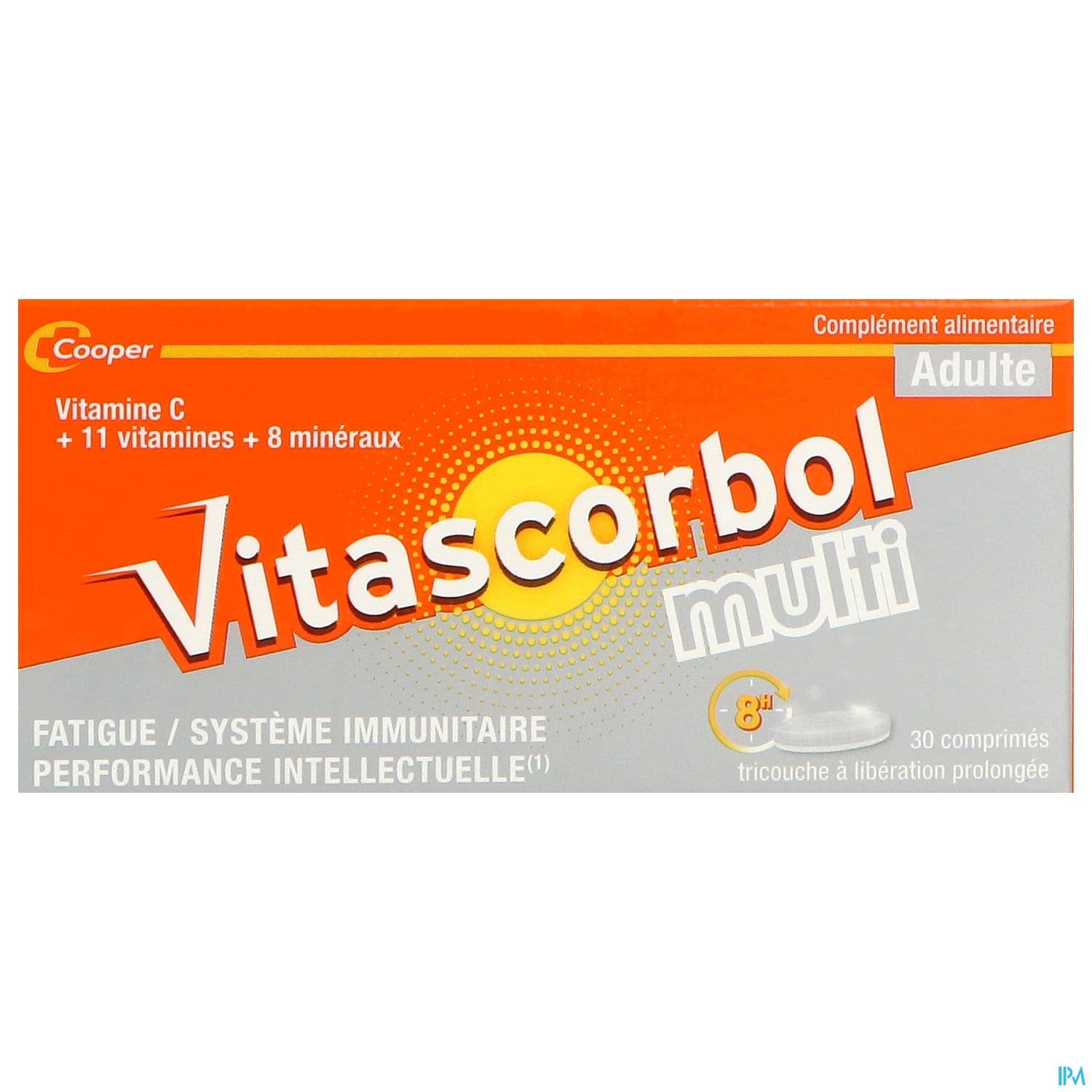 Cooper Vitascorbolmulti Adulte Comprime Tricouche 30