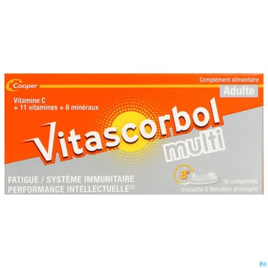 Cooper Vitascorbolmulti Adulte Comprime Tricouche 30