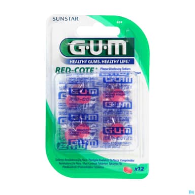 Gum red-cote révélateurs de plaque - 12 comprimés