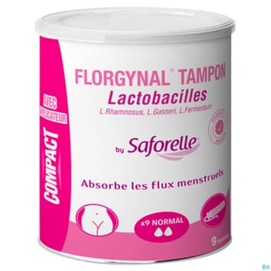 Florgynal Tampon Compact Normal Boite De 9 Tampon Avec Applicateur