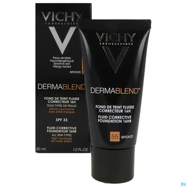 Vichy Dermablend Fluide Fond De Teint Correcteur 55 Bronze 30ml