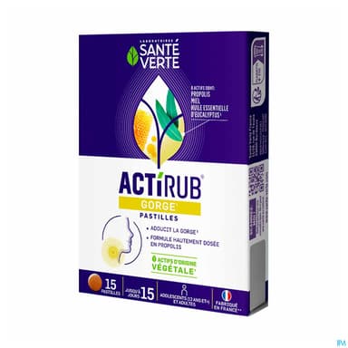 ACTIRUB SANTE VERTE PASTILLE 15