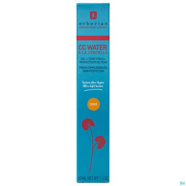 Erborian Cc Water Gel Teint Frais Perfecteur De Peau Dore 40ml