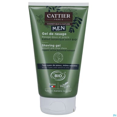 Cattier Men Gel De Rasage Bio 150ml
