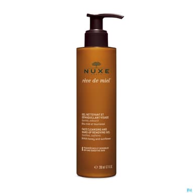Nuxe Reve De Miel Gel Nettoyant Et Demaquillant Visage Peaux Seches Et Sensibles 200ml
