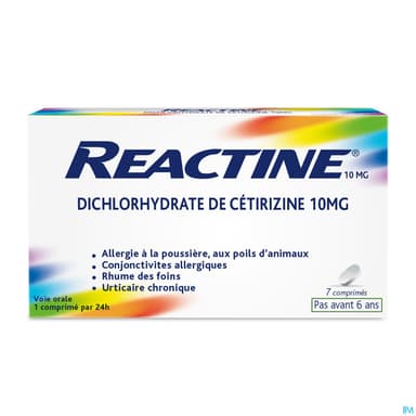 Reactine 10mg Comprime Secable 7