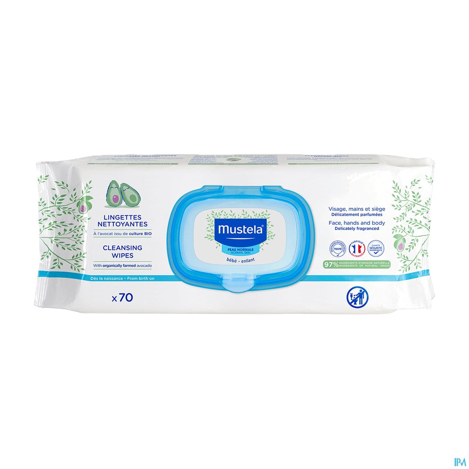 Mustela Bebe Enfant Lingettes Nettoyantes A l Avocat Bio 70
