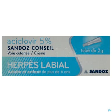 ACICLOVIR 5% SANDOZ CONS CR TUB 2G