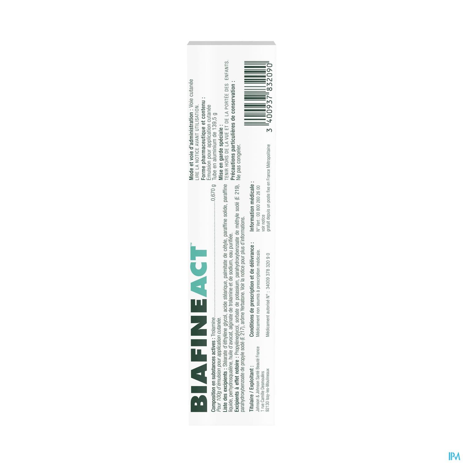 Biafineact Emulsion Pour Application Cutanee 139g5