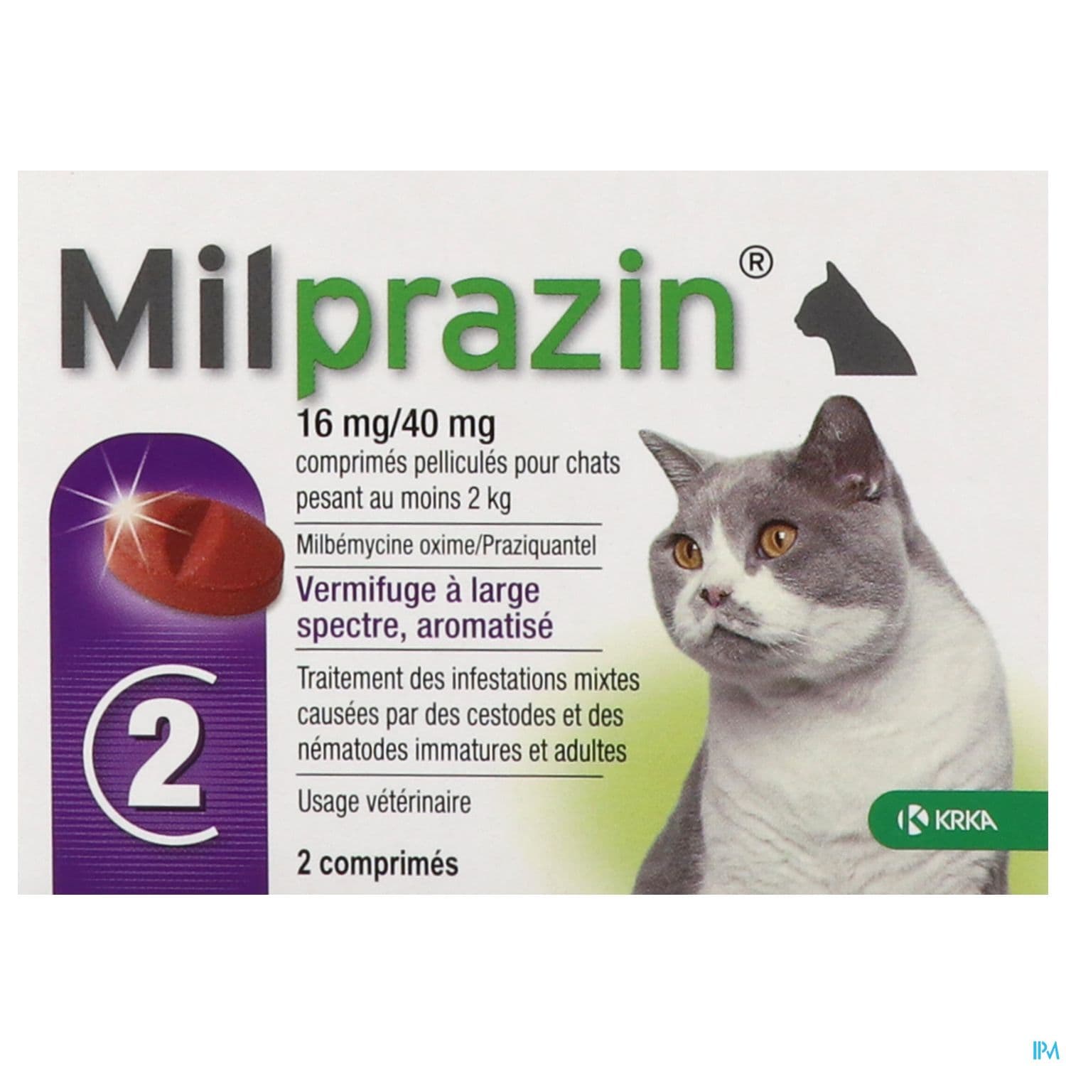 Milprazin 16mg/40mg Chat Comprime 2