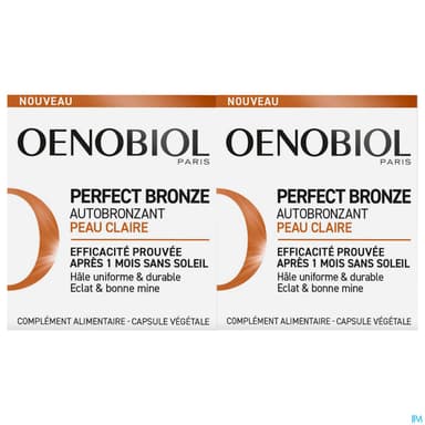 Oenobiol Perfect Bronze Autobronzant Peau Claire Capsule 30 30 X2