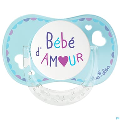 Luc Et Lea Sucette Physiologique Bb Amour Anneau 0/6m