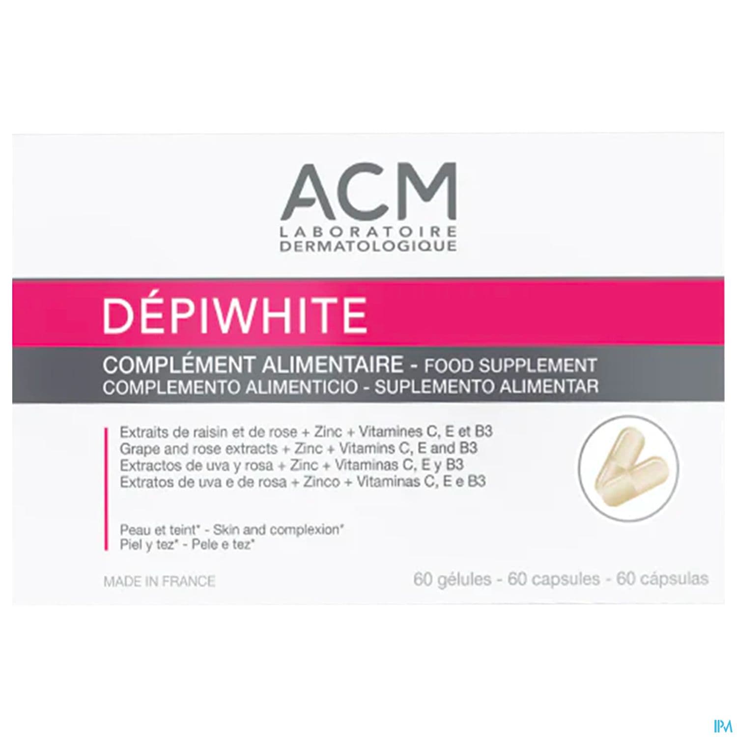 Acm Depiwhite Complement Alimentaire Gelule 60