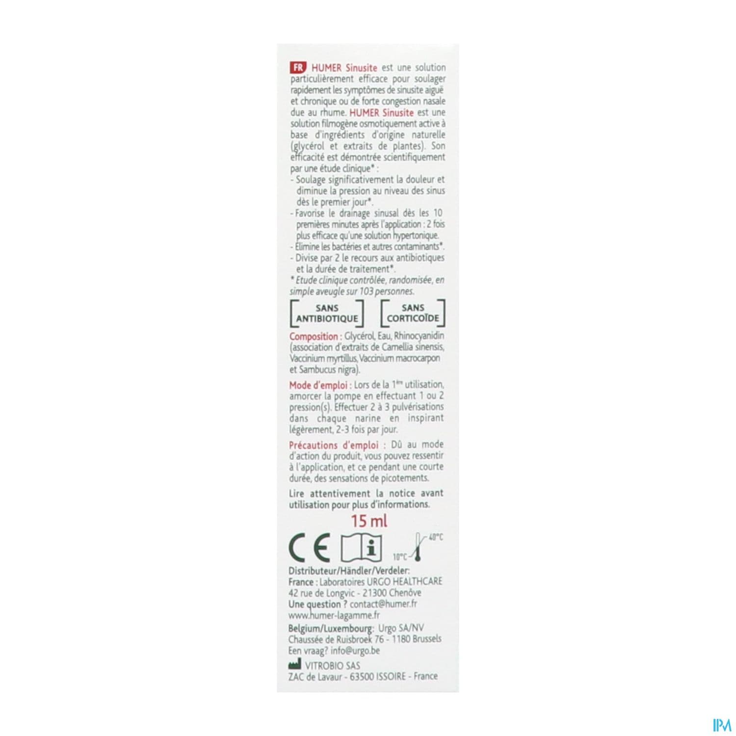 HUMER SINUSITE SPR 15ML